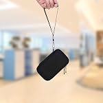 Lacdo Hard Carrying Case for SanDisk Extreme Pro/SanDisk Extreme Portable External SSD 500GB 1TB 2TB 4TB USB-C Solid State Drive EVA Shockproof Protective Storage Travel Bag, Black+Orange