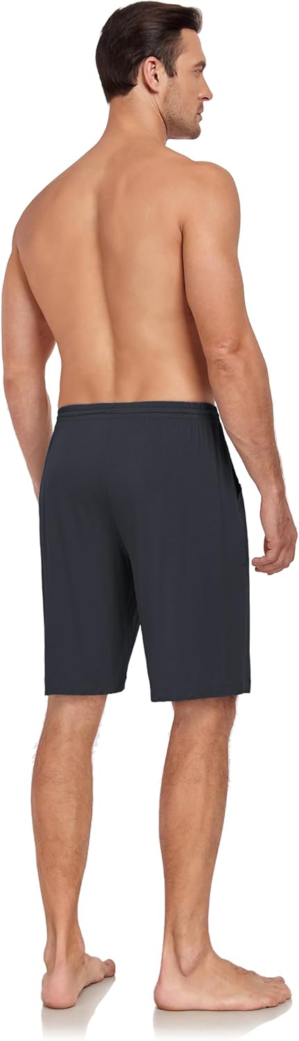 COLORFULLEAF Mens Bamboo Rayon Pajama Shorts Soft Pajama Bottoms Comfy Lounge Sleep Shorts with Pockets - Image 3