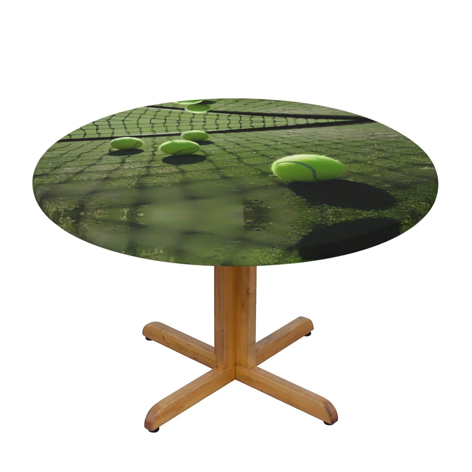 Nappe ronde avec fermeture élastique tennis 138 cm plateau