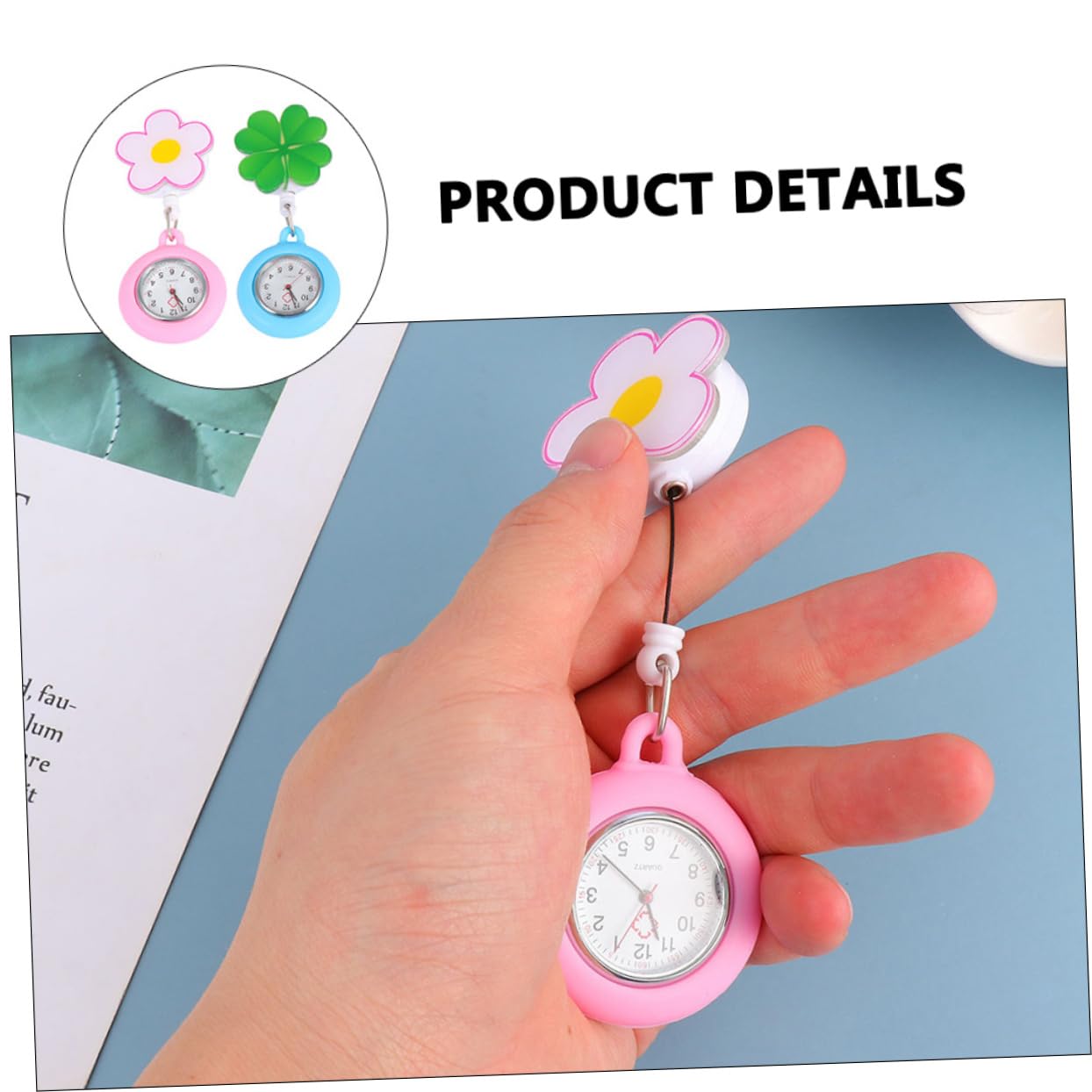SHERCHPRY Mesa de Enfermera Reloj Medico Colgante Fob Reloj Mujer Accesorios enfermeria relógio Digital de Bolsillo de Enfermera Digital retráctil ：，：