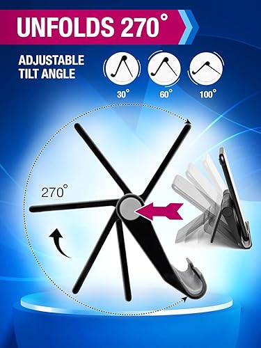 Miniatura 4 de Soporte para teléfono celular portátil compacto: cuna, soporte para teléfono inteligente, soporte para tableta pequeña para escritorio de oficina,