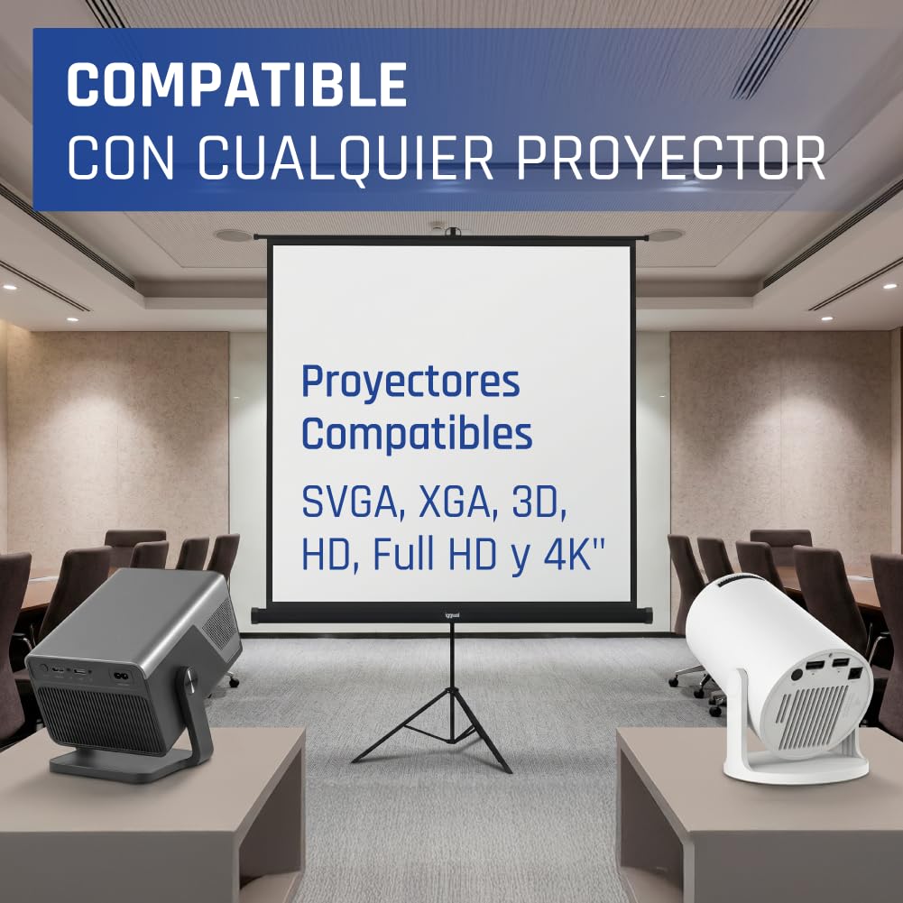 Iggual 200x200 Cm 112´´ Projection Screen With Tripod One Size