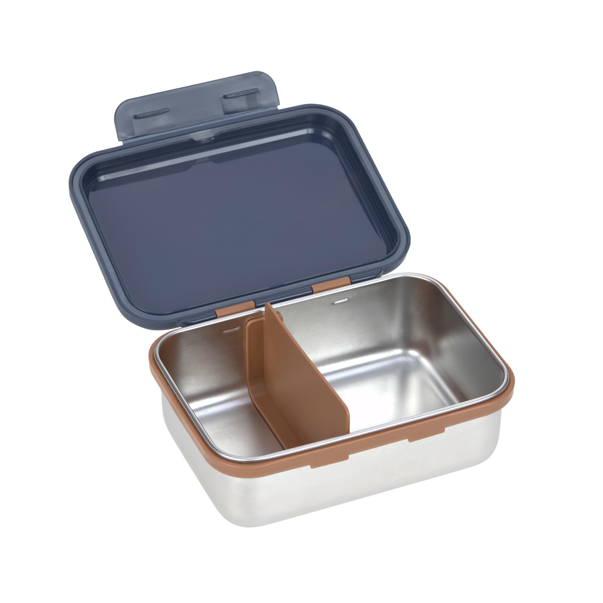 LÄSSIG Children's Lunch Box Stainless Steel Little Gang Smile Navy - Image 2