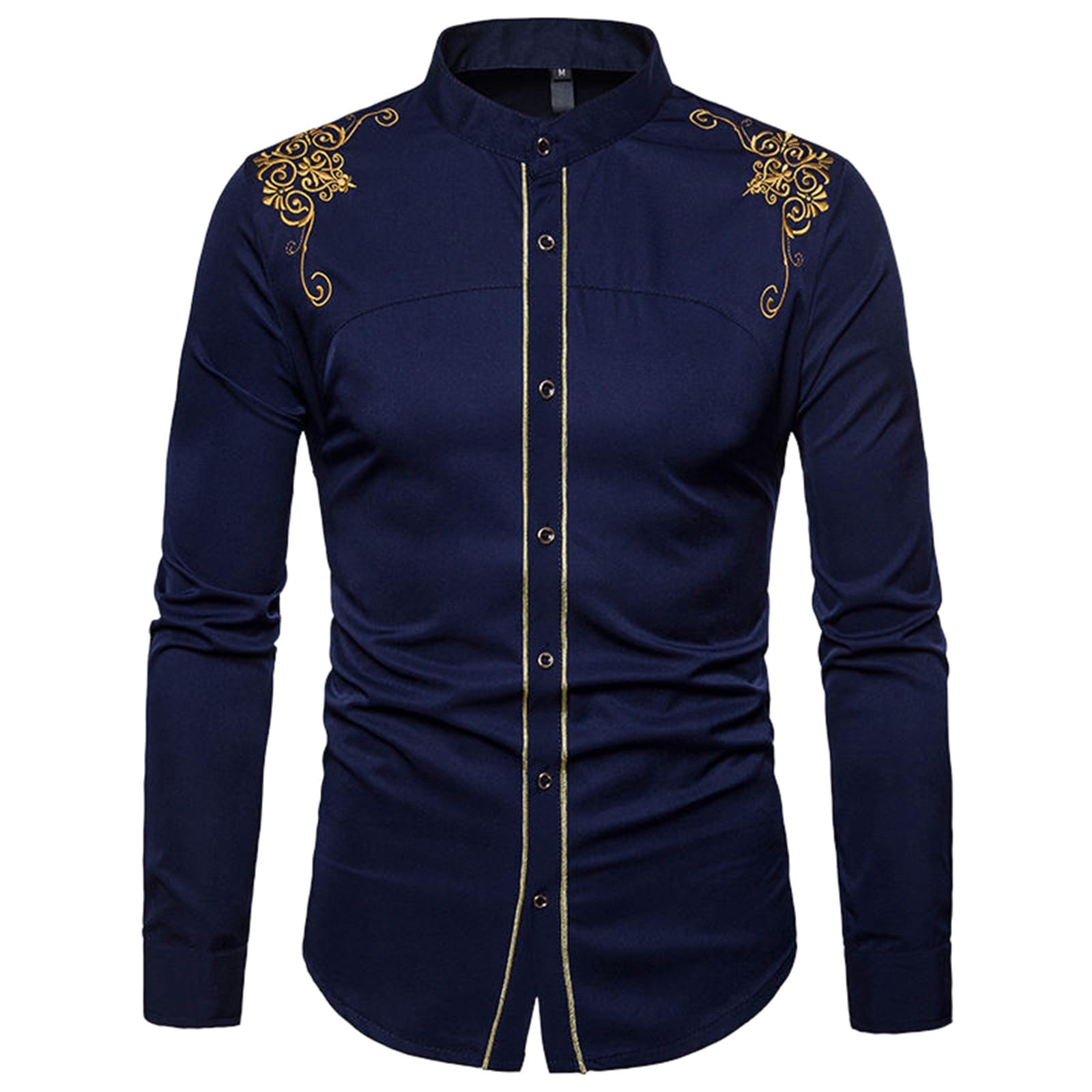 Camicia medievale da uomo con ricamo palazzo slim camicia a maniche lunghe vintage formale camicia a maniche lunghe abito da festa camicie button down manica lunga camicia risvolto con stampa