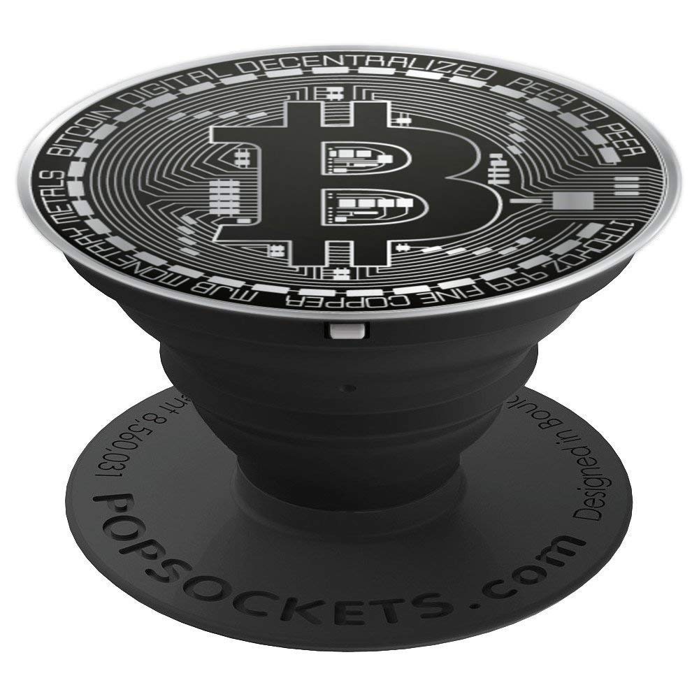 Bitcoin Cryptocurrency Cypto Silver Coin Popsockets Popgrip Swappable Grip  Phones | Desertcart Seychelles