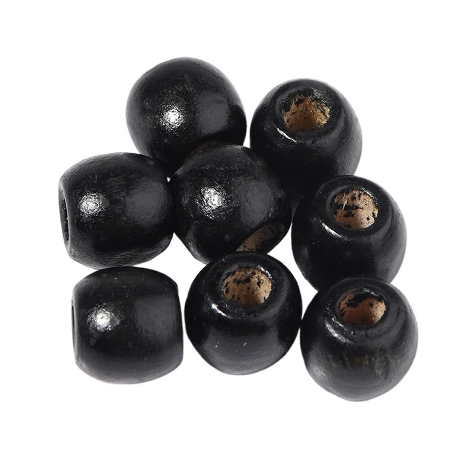 100 cuentas de madera natural for hacer joyas, con agujeros grandes, accesorios for el cabello para Decoraciones Macrame