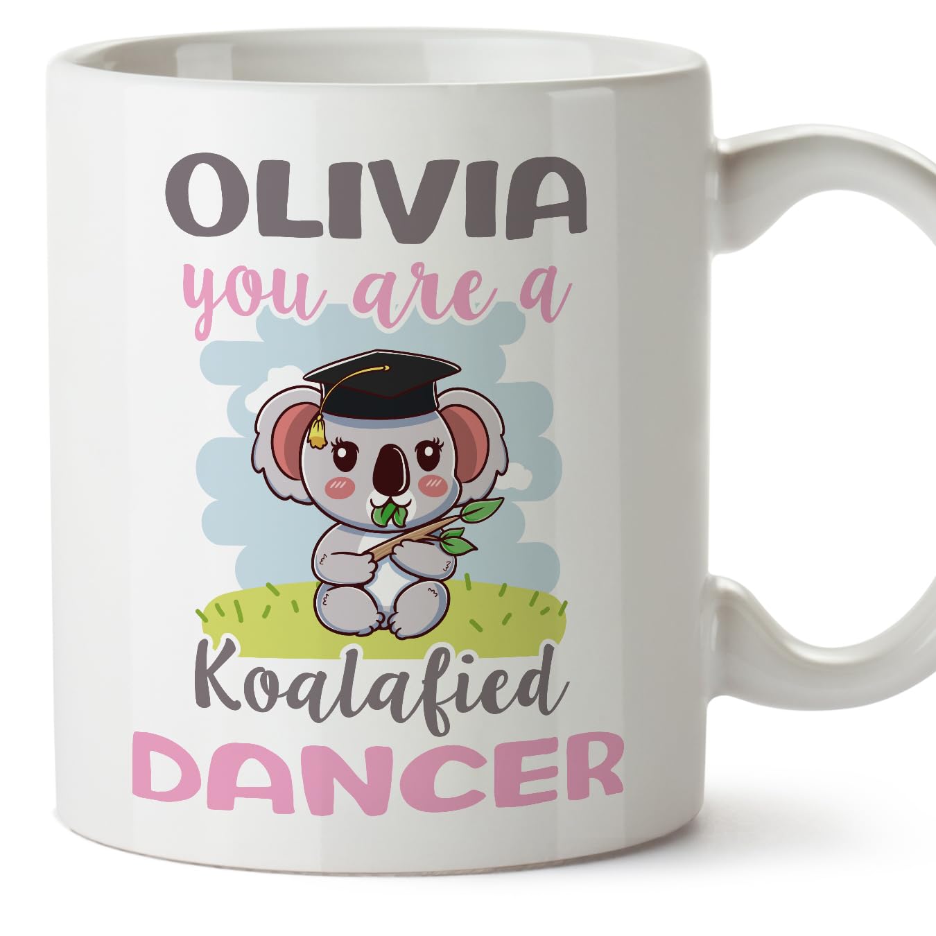 MUGFFINS Personalised Mug for Dancer Woman - in English - Custom Koalafied - Funny Custom Gift for Colleagues - Ceramic 11oz Mug — image 1