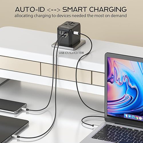 Miniatura 6 de (28W) - Cargador rápido sin bordes que anhela explorar el mundo Cargador universal para teléfonos inteligentes, portátiles, tabletas, cámaras,