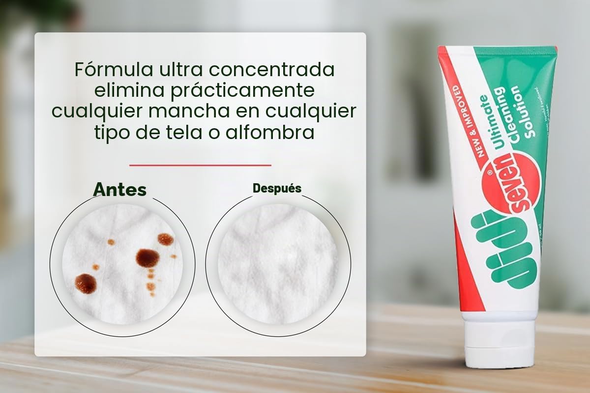 Didi Seven - Quitamanchas universal multiusos - Solución de limpieza de manchas ultrarresistente - Seguro en la mayoría de las telas (paquete de 2, tubos de 2 oz)