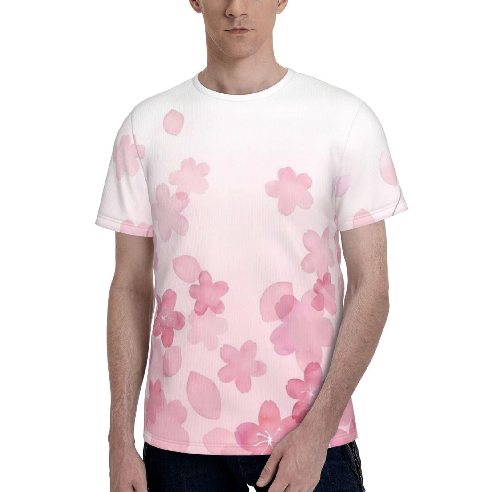 Amazon.co.jp: Tシャツ ピンク さくら 桜柄 花柄 半袖 夏服 トップス