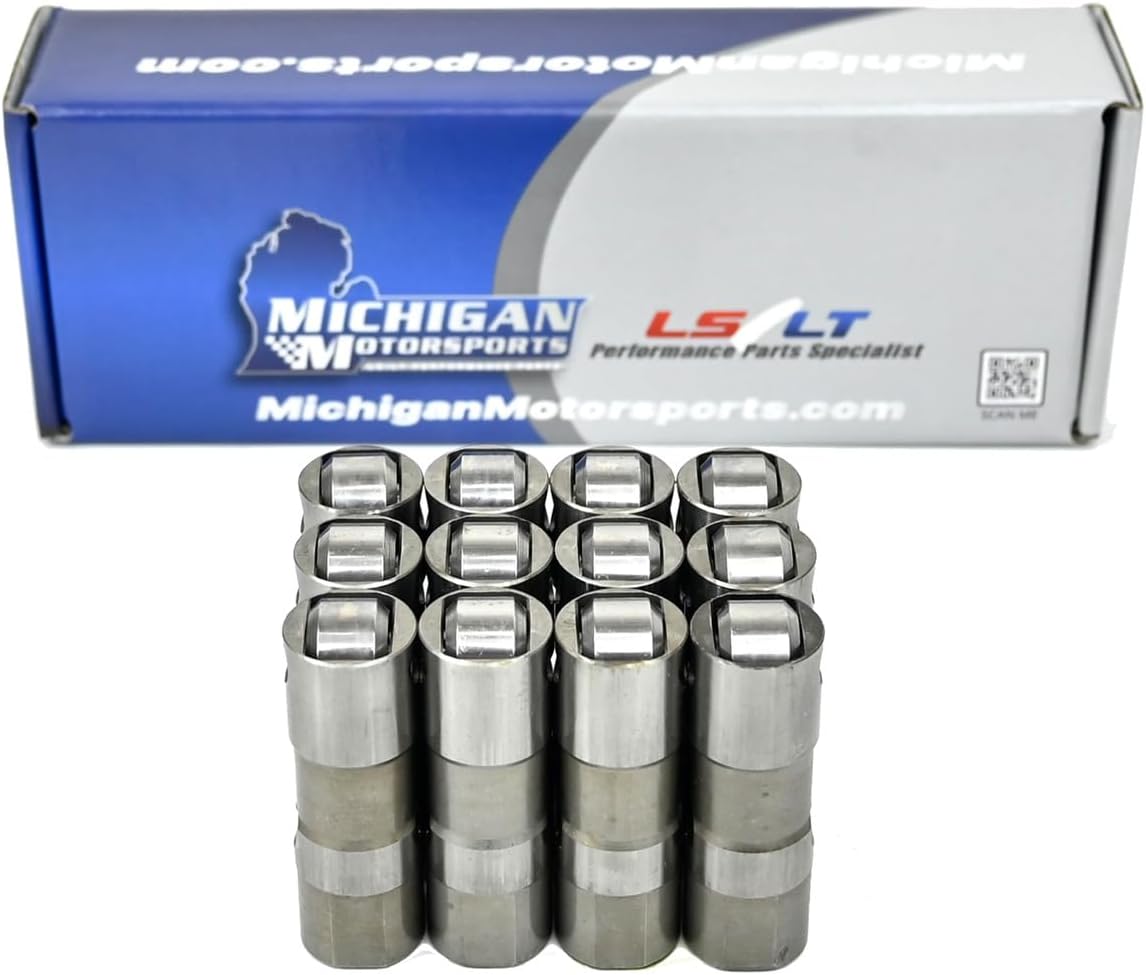 Michigan Motorsports Delphi 25341990 Hydraulic Roller Lifters | Set of 12 | OEM Replacement for GM 3.8L & 4.3L V6 Engines (1986-2013) | Fits Buick Chevrolet GMC Pontiac Oldsmobile