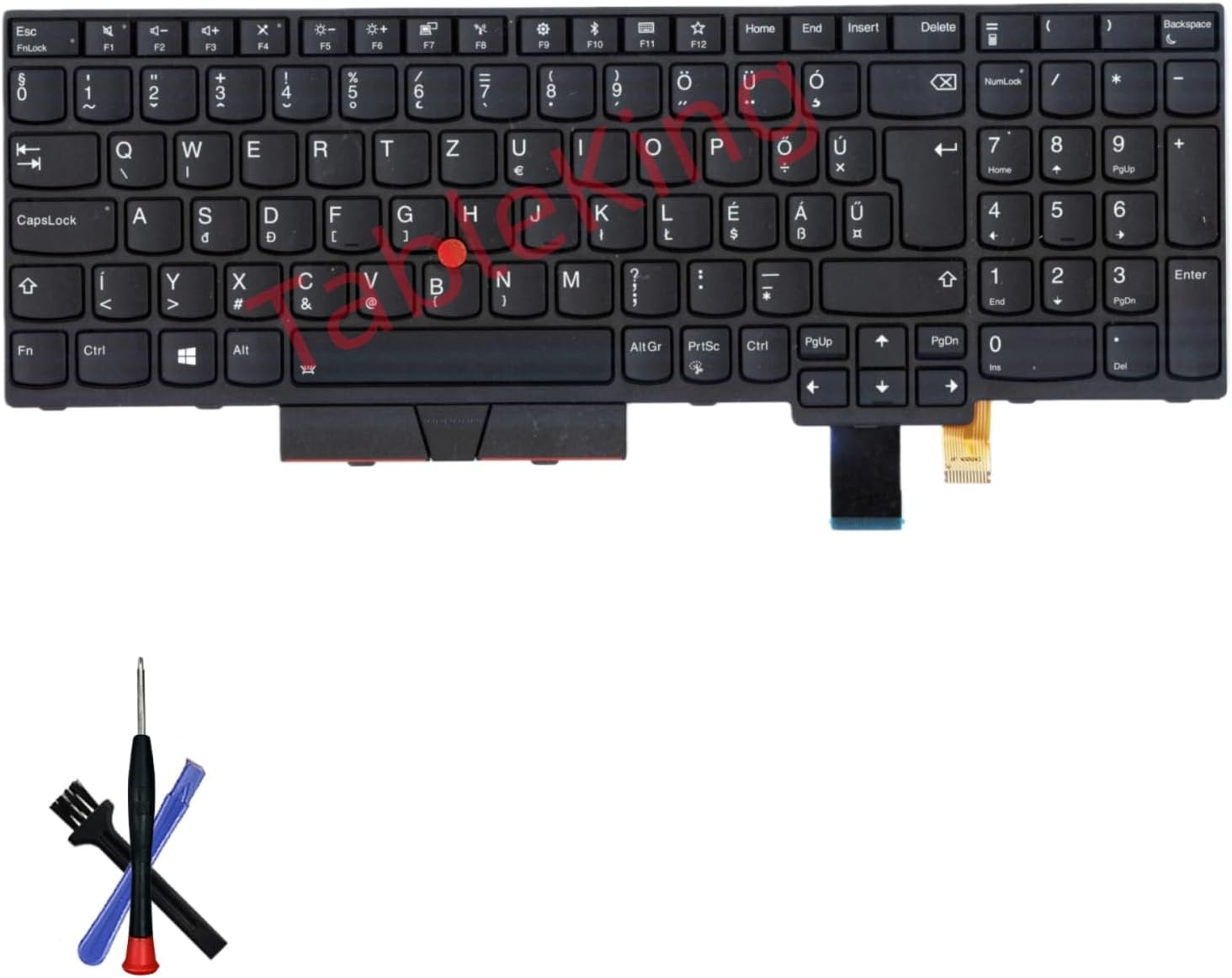 Replacement Keyboard with Backlit for Lenovo Thinkpad T570 T580 P51S P52S (Magyar/Hungarian, Backlit)