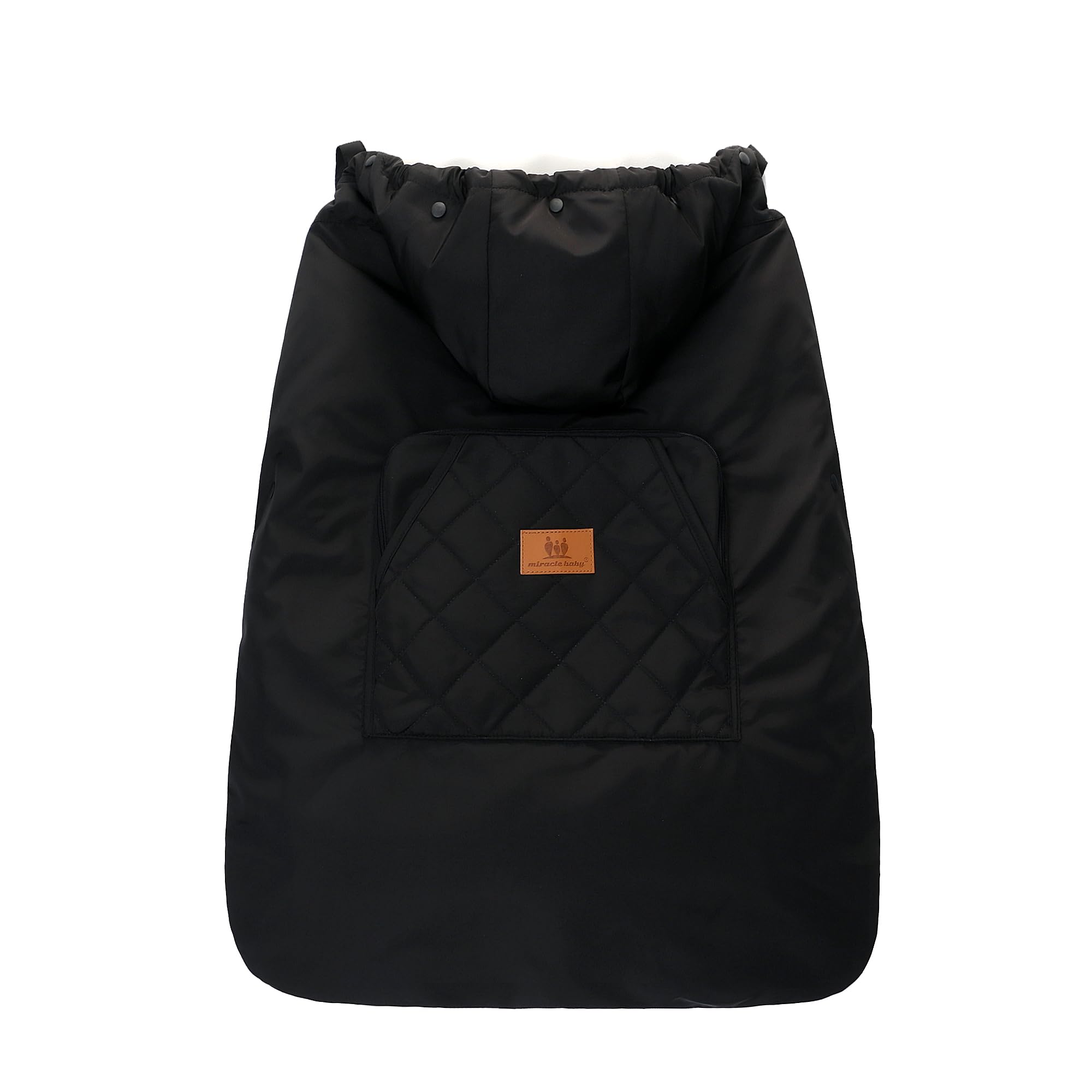 Winterbezug für Babytrage, Warm Universal Babytragebezug Wasserdicht Tragecover für Babytragen (Schwarz)