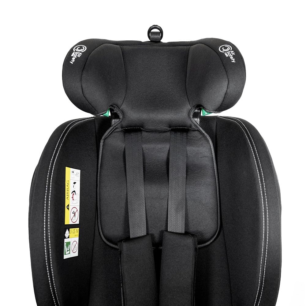 Interbaby Silla Coche Bebé PAX i-Size ISOFIX 360° Grupo 0+1+2+3 (Negro) | Silla auto giratoria 360 reclinable 40-150 cm, reductor recién nacido, protección lateral SPS, pata de apoyo