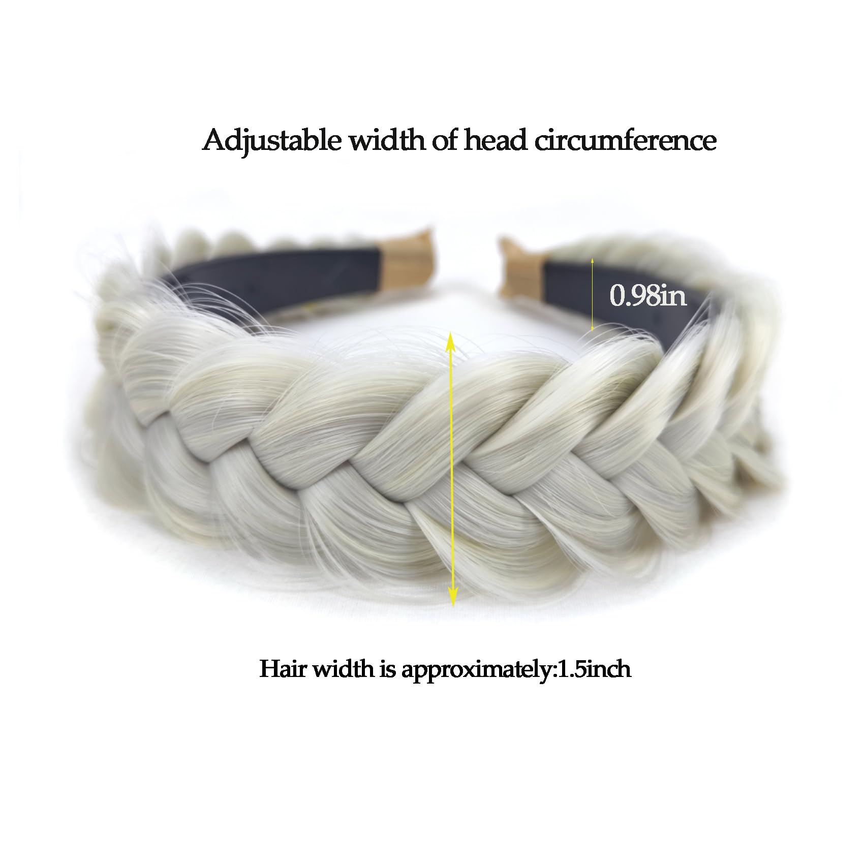 Amazon.com : STHEJFB Wide Braided Headband Hoop Fashion Hair  display picture 2