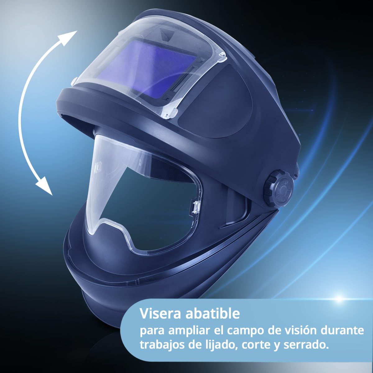 STAHLWERK Master Air - Casco de soldadura automático 3 en 1 con entrada de aire fresco, control de función por Bluetooth, reproducción de color verdadero, oscurecimiento DIN 4 a DIN 14, clase óptica 1