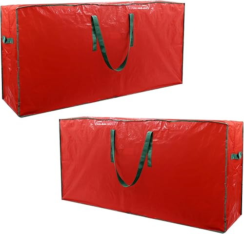 Bolsa de almacenamiento para árbol de Navidad, paquete de 2 bolsas de almacenamiento para árbol de Navidad que se adapta a árboles desmontados de