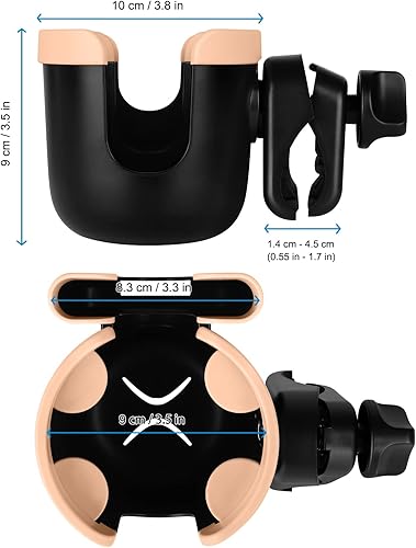 Miniatura 9 de Accmor - Portavasos para cochecito con soporte para teléfono, Portavasos para bicicleta, Portavasos universal para cochecitos Uppababy Nuna Doona