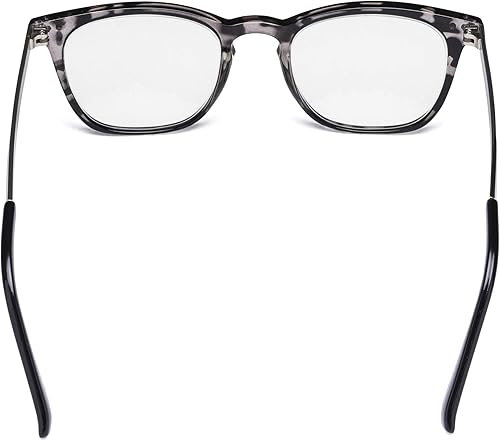 Miniatura 4 de Eyekepper Lectores Retro Cuadrado Plástico Marco Metal Brazos Lectura Gafas Gris DEMI +2.0