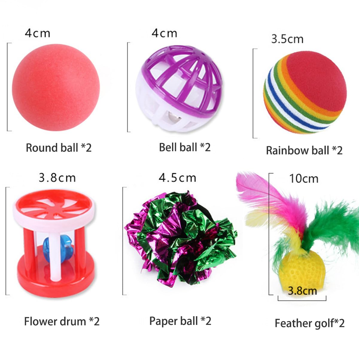 ZYYRSS Cat Toys, 21 Pcs Kitten Toys Interactive Cat Toys, Collapsible Tunnel - Image 4