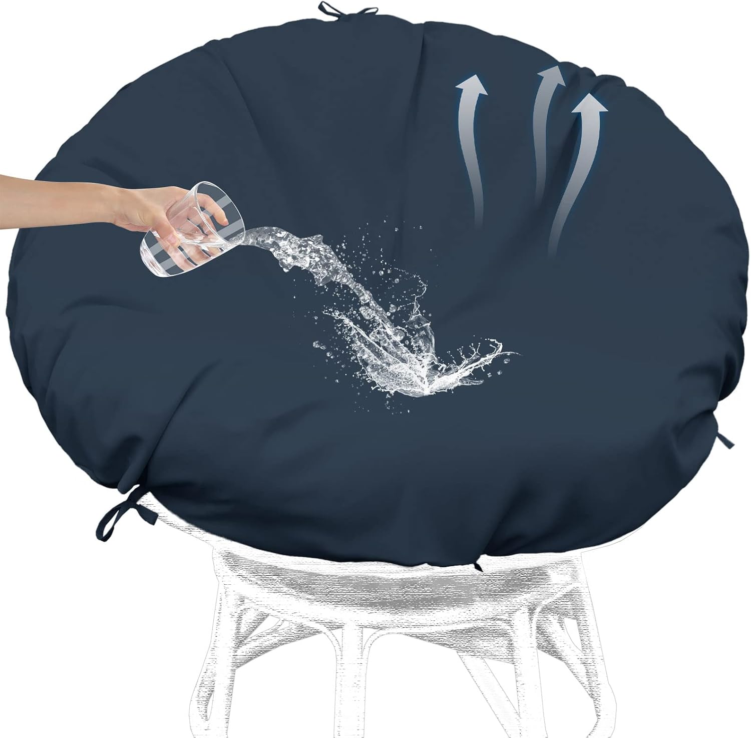 HILUHIDI Papasan Cushion Cover Only, WaterResistant