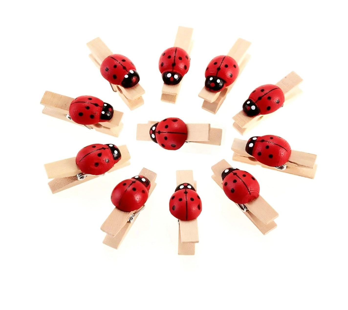 Amosfun Clip in Legno, Mini mollette per bucato
