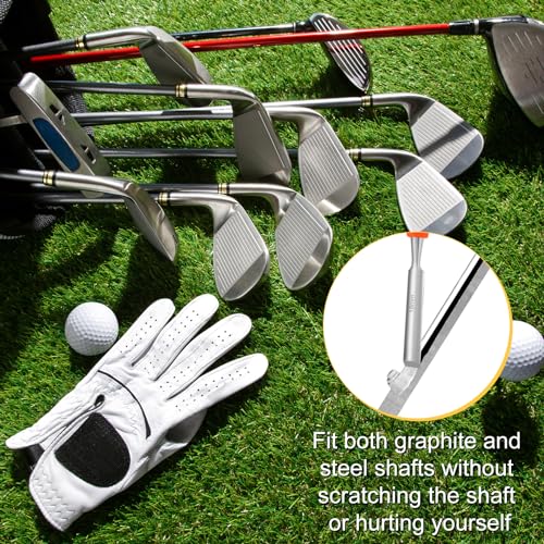 Golf Grip Tape Remover Tool, 7.87 Inch Steel Alloy Golf Grip Tape Stripper Remover for Easily Cleaning and Repairing Golf Handle Grip Golf Gift Kit for Men (Orange) - Image 5