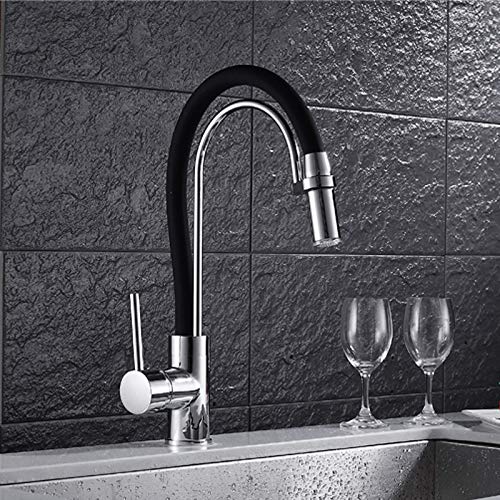 Robinet d'évier de cuisine LED mitigeur eau chaude et froide