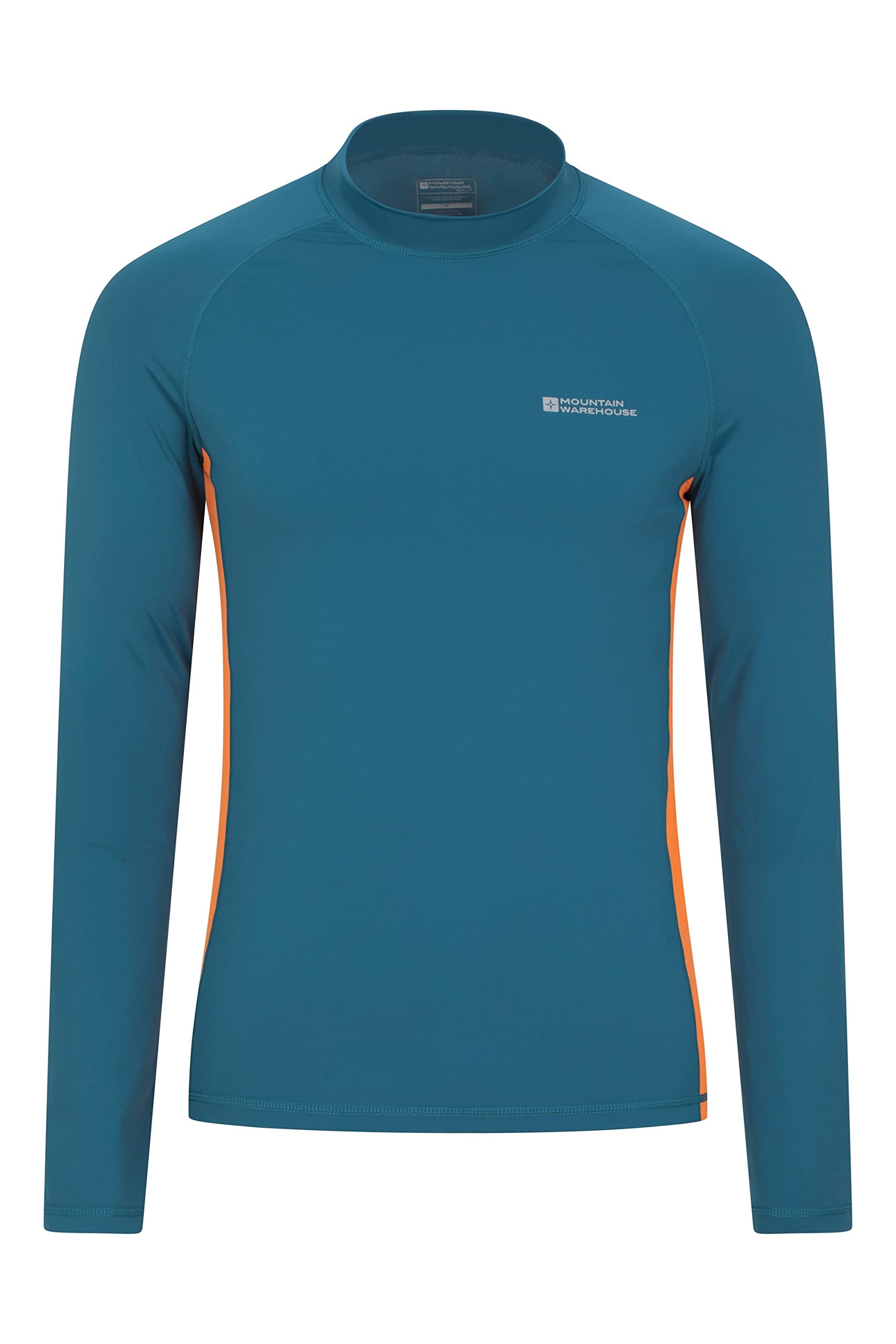 Mountain Warehouse Dark Teal Mens Long Sleeves Rash Vest - Quick Drying Rash Guard, Prevents Chafing, Upf50+ Sun Protection With Flat Seams - For, Swimming & Surfing 3XL