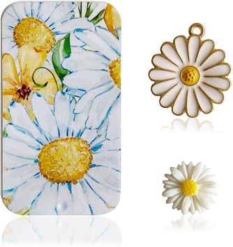 Dasiy Magnetic Needle Case Sewing Storage Box and Floral Needle Minder for Cross Stitch Embroidery Needlepoint Accessories