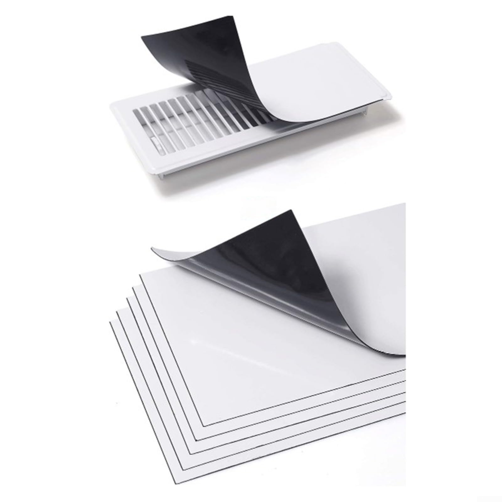 1/4 coperture magnetiche per prese d'aria, spesse pareti e soffitti, a risparmio energetico, per cucina, bagno, soggiorno, 20,3 x 39,4 cm (20,3 x 39,4 cm, 1 pezzo)