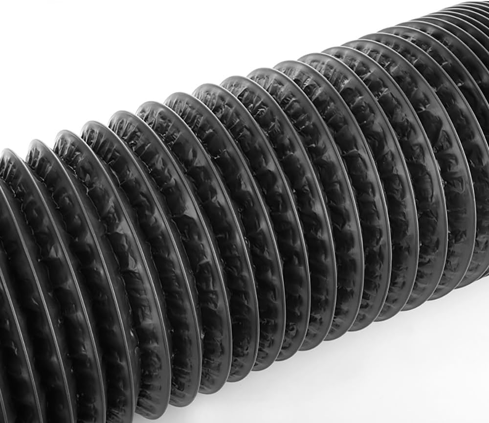 1pc Flexible PVC Aluminum Foil Ventilation Pipe - 200mm ID, 1.5-6m Retractable Smoke Exhaust Hose for Kitchen and HVAC(1.5m)