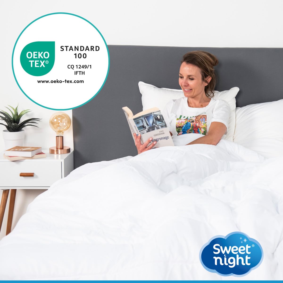 SWEET NIGHT - Housse intégrale Matelas imperméable 140x190 cm | Anti-Punaise de lit et Anti-acariens | Rénove Matelas | Fermeture à glissière | sans Traitement Chimique | EP. jusqu'à 25 cm