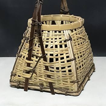 Amazon.co.jp: 宗全籠 花入 中村宗悦 共箱 おとし付 竹籠 竹編花
