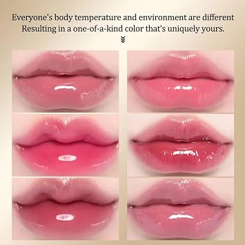2PCS Colour Changing Lipstick,PH Adjusting Lip Stick with Gold Foil,Temperature Sensitive Lipsticks,24H Moisturising Glossy Finish Lip Balm,Long Lasting Moisturising Gloss,Smooth Texture Makeup Gift