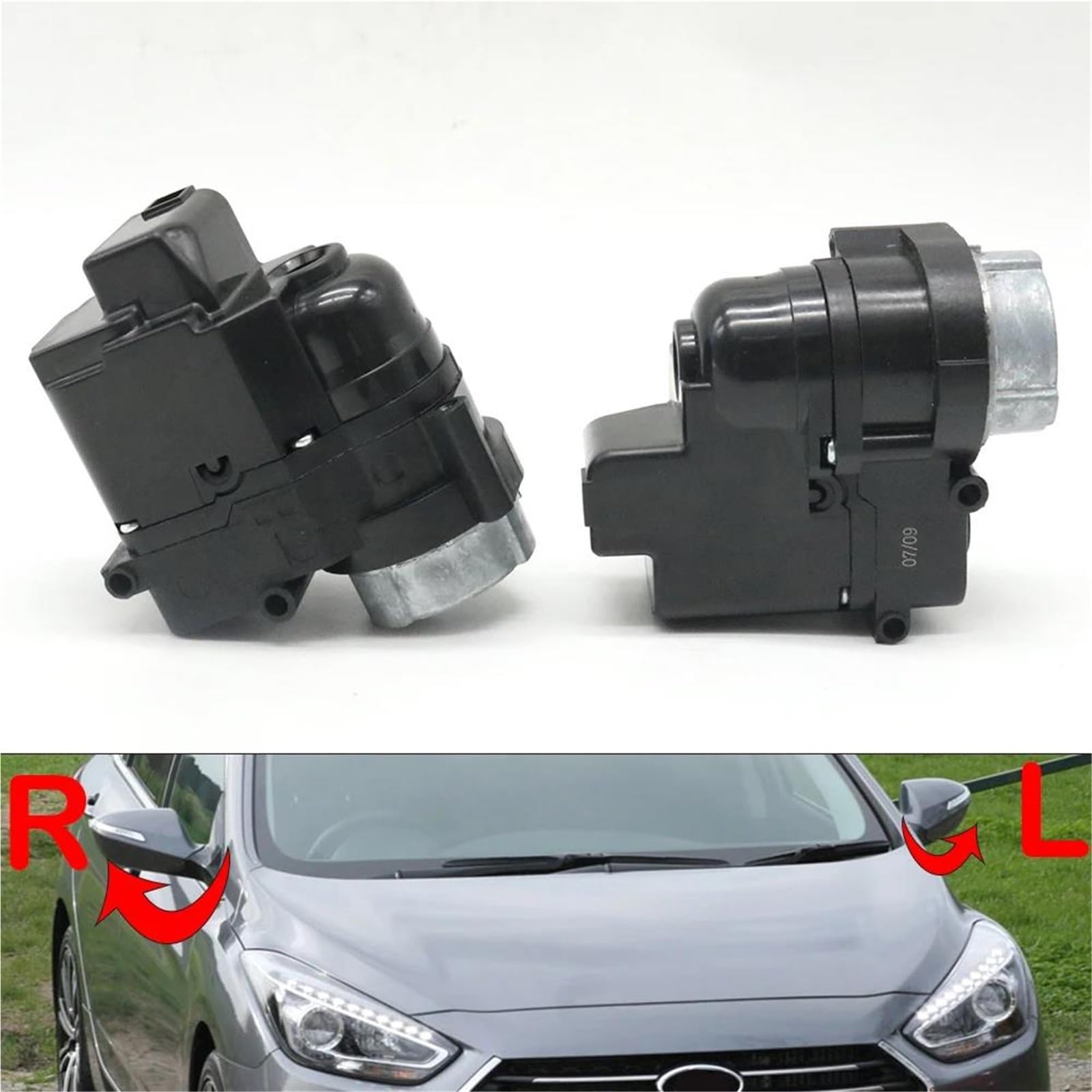 Para Hyundai Para I40 Para I30 Para I20 PB Exterior Ala Espejo Retrovisor Plegable Control Liberación Motor Retrovisor Exterior Conjunto(1pcs Left)