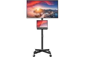 Mobile TV Stand for 23-60 Inch LCD, LED, Flat, and Curved Panel Screens TVs