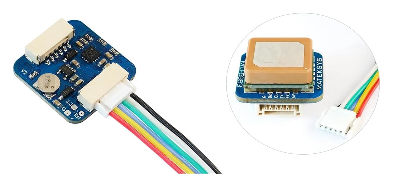 Modulo GNSS MATEK M10Q-5883 con bussola QMC5883L, 20X20mm | For aereo RC, for FPV Freestyle, for droni a lungo raggio, for parti fai-da-te