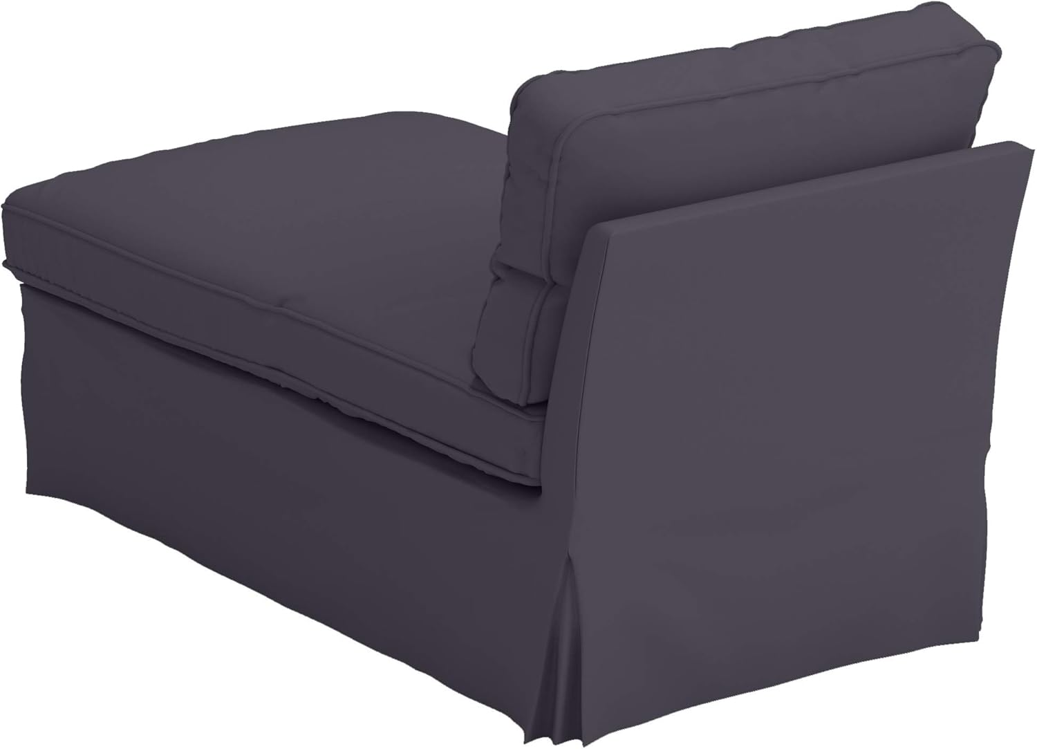 The Dense Cotton Ektorp Chaise Cover Replacement is Custom Made Compatible for IKEA Ektorp Chaise Lounge Cover. A Sofa Slipcover (Durable Cotton Dark Gray)