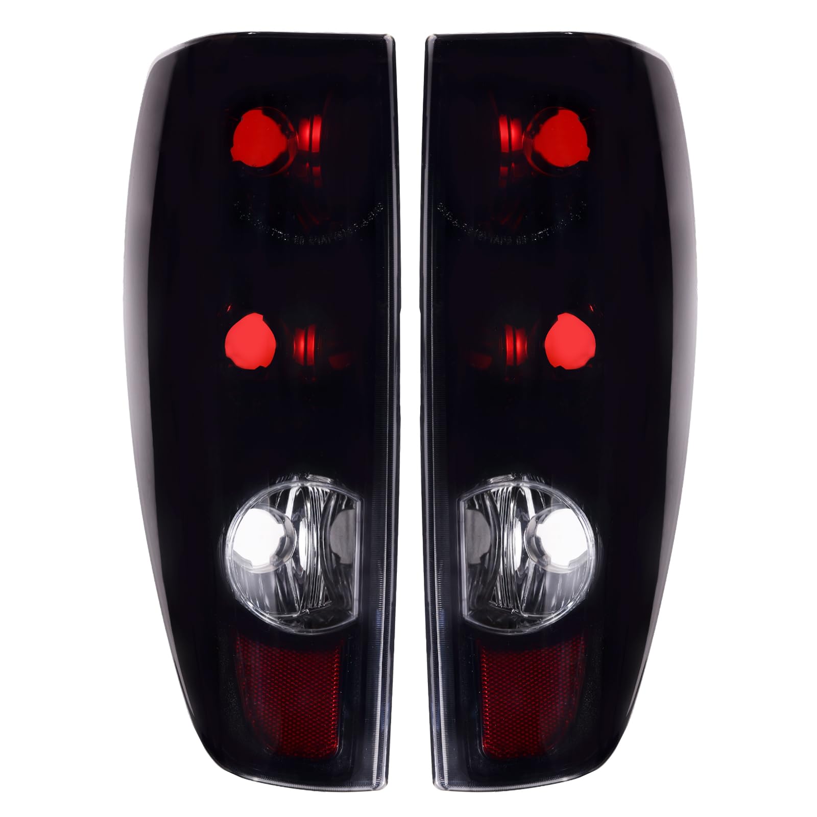 Photo 1 of Boine Tail Light Compatible With Chevrolet Chevy Colorado GMC Canyon 2004-2012 Driver and Passenger Side Rear Light Black Smoked Housing Brake Lamps Replaces GM2801164