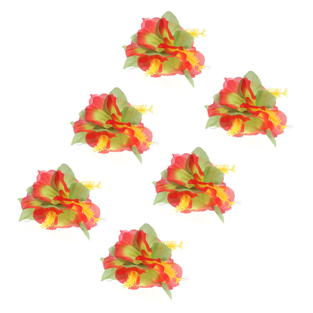 MAGICLULU 18piezas Horquillas De Flores Para Novias Tocados De Naranja De Playa Accesorios De Cabello Tropicales Para Mujeres