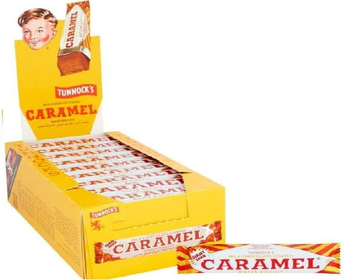 Tunnock's Real Milk Chocolate Caramel Wafer Giant Bar Bigger Bite Box