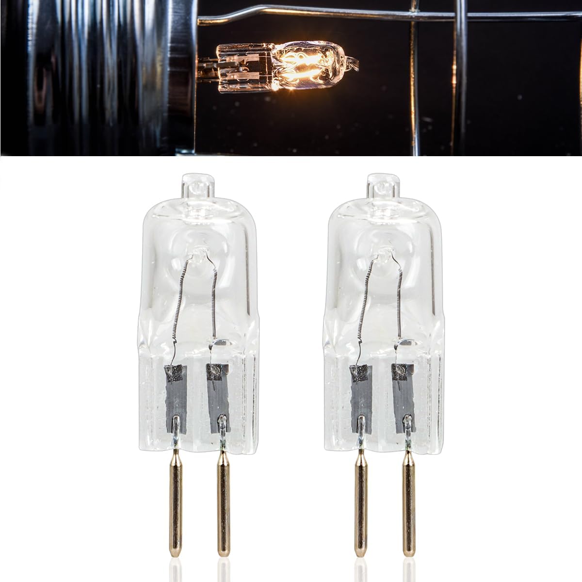 MOTOQUEEN for Whirlpool Oven Light Bulb for WP74009925 2 Pcs 120V 25W G6.35 Halogen Light Bulbs for Whirlpool Ovens 1072727, 899138-001, PS11744355
