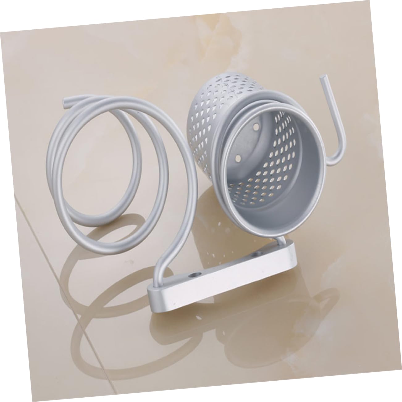 DOITOOL 2stücke Aluminium Für Haartrockner Mit Haken Wandmontierte Ablage Für Badezimmer Vielseitiger Aufbewahrungsschrank Mit Saugknöpfen Und Schrauben Platzsparend Und