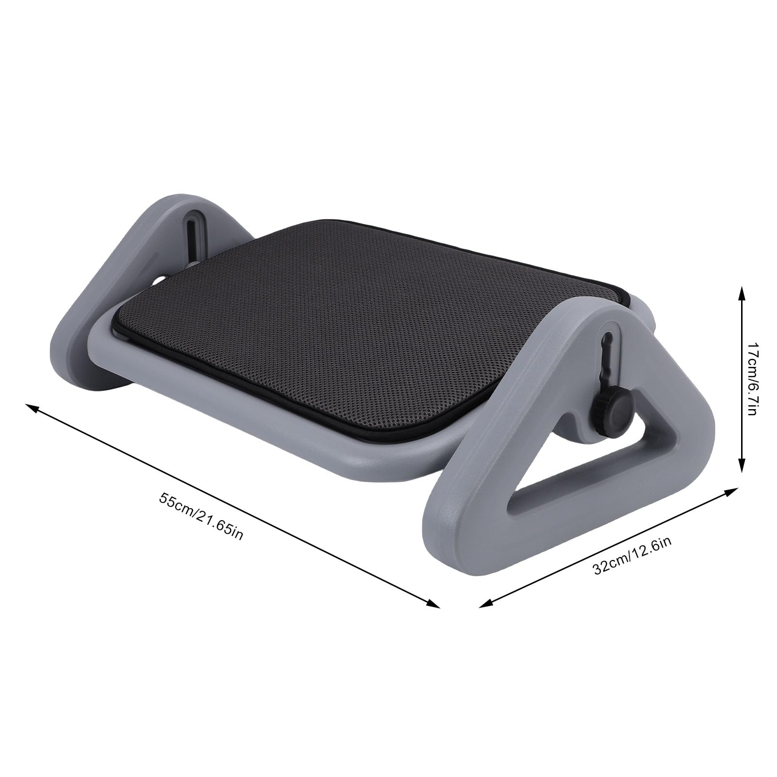 Asixxsix Poggiapiedi, Poggiapiedi Regolabile in Plastica per Sotto la Scrivania Al Lavoro, Pannello Grande con Base Antiscivolo, Ergonomico per Ufficio e Casa