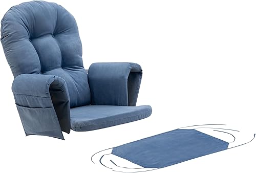 Atoll Glider - Juego de cojines de repuesto para silla mecedora, color azul, talla única