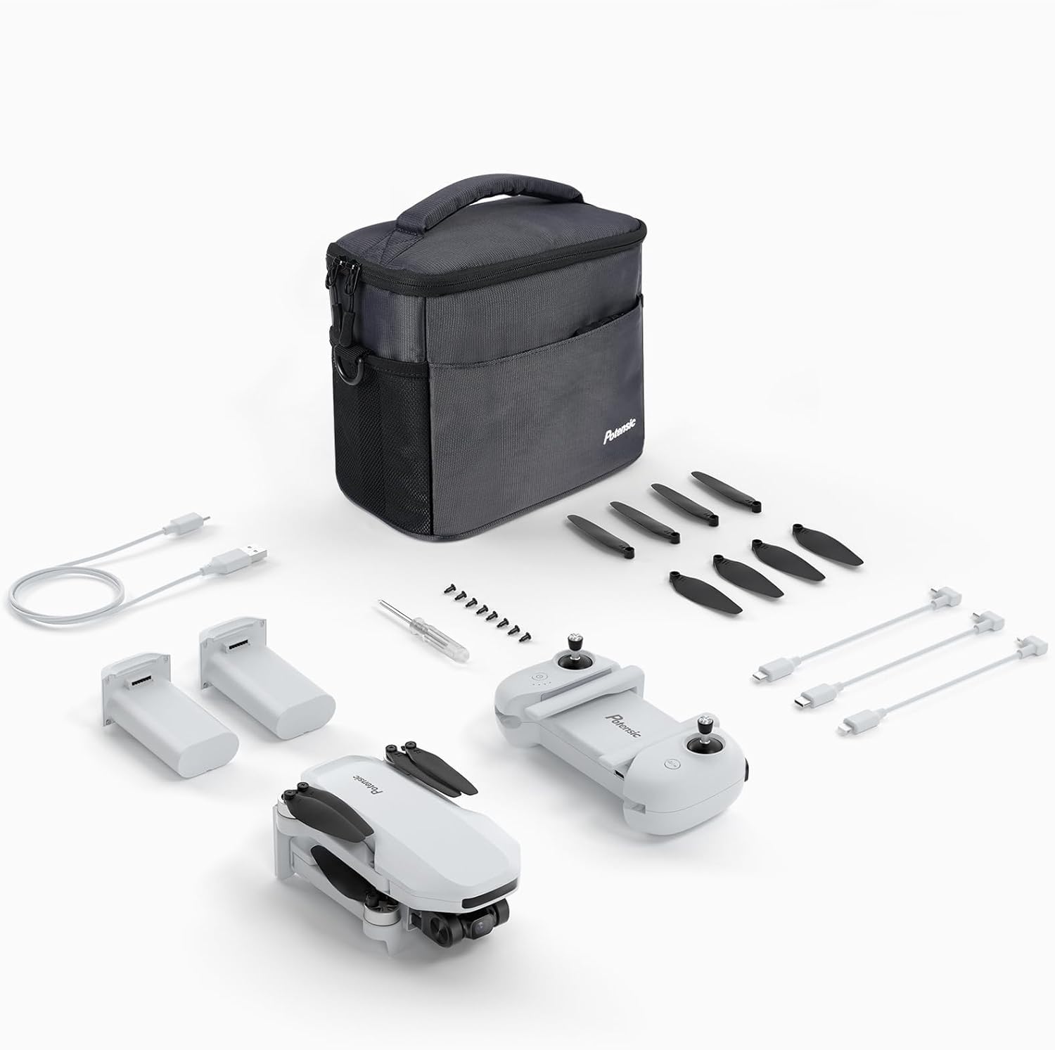 Potensic ATOM SE GPS Drohne mit 4K EIS Kamera, 2 Akkus 62 Min. Flugzeit, unter 249g, C0, 4KM FPV Übertragung, Bürstenloser Motor, Max.16m/s, Follow-Me/autom. Rückkehr, für Anfänger Erwachsene