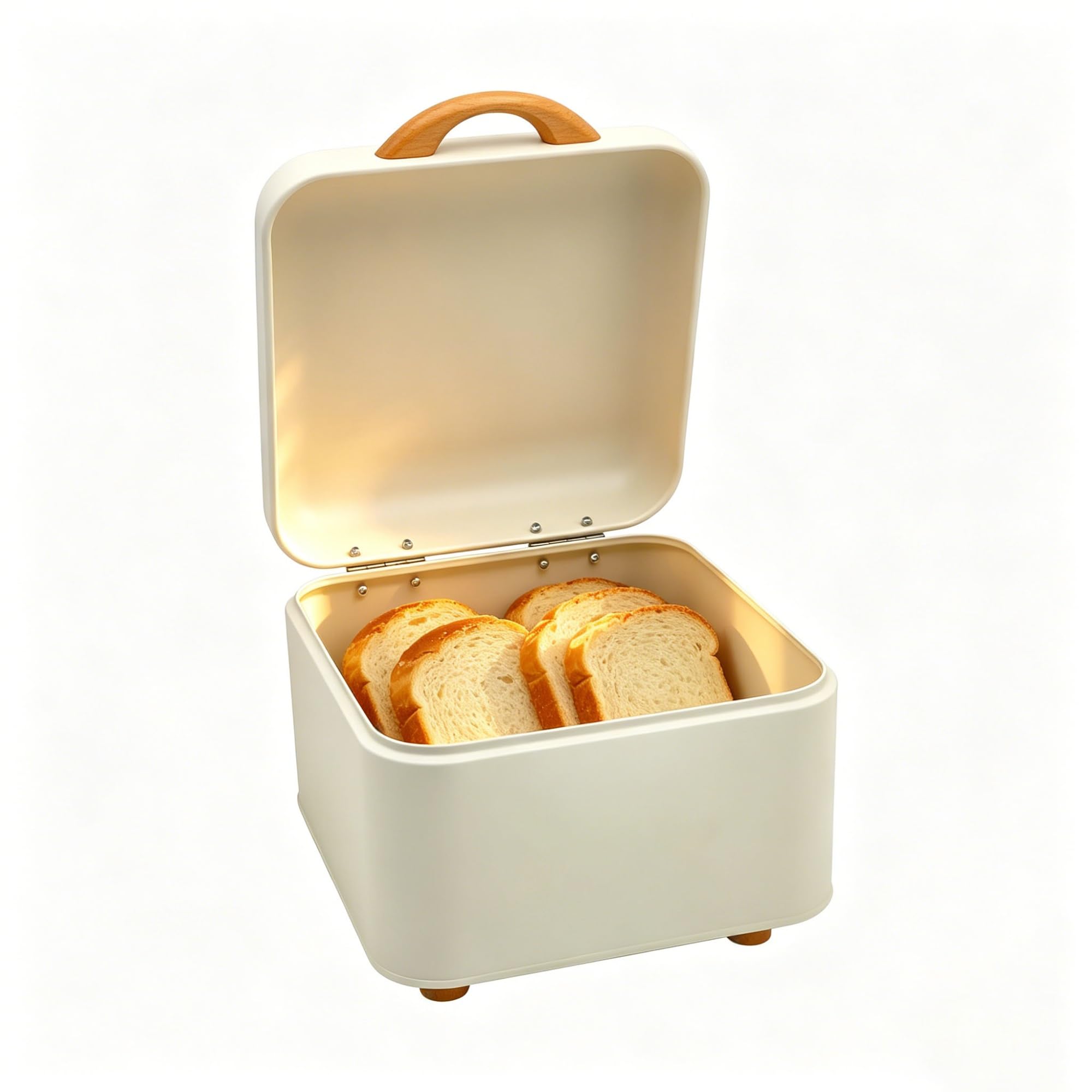 YAIUNHIQ Bread bin metal with lid, bread box retro design, suitable for kitchen and dining room