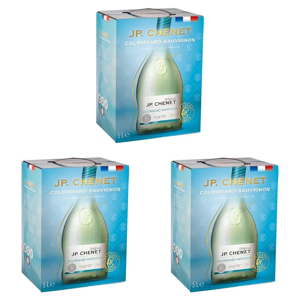 J.P. Chenet - Original Colombard Sauvignon Weißwein aus Gascogne, Frankreich - Großpackungen Wein Bag in Box 5l (1 x 5 L) (Packung mit 3)