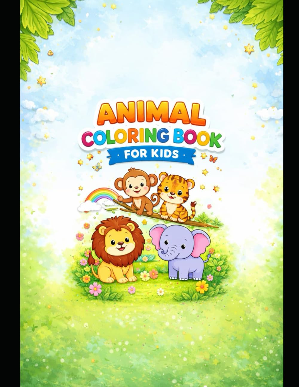 Happy Animals Coloring Book for Kids